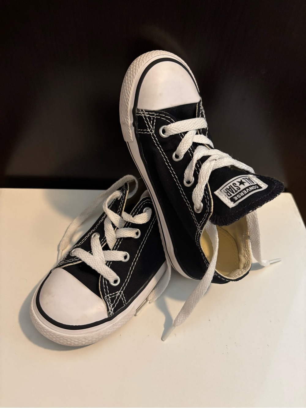 Kid’s Converse Black & White Low Top Chuck Taylor Sneakers
